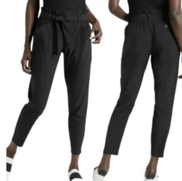 Athleta Pants - ATHLETA Skyline Featherweight Paperbag Ankle Pants 8